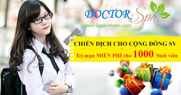Chiến dịch trị mụn miễn phí cho học sinh sinh viên tại Doctor Kiệm Spa